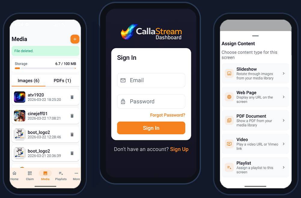 CallaStream Dashboard for Android