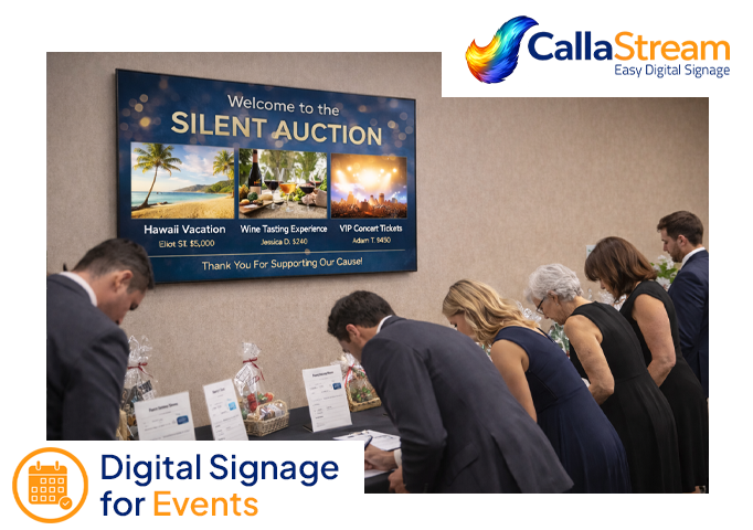 Events digital signage